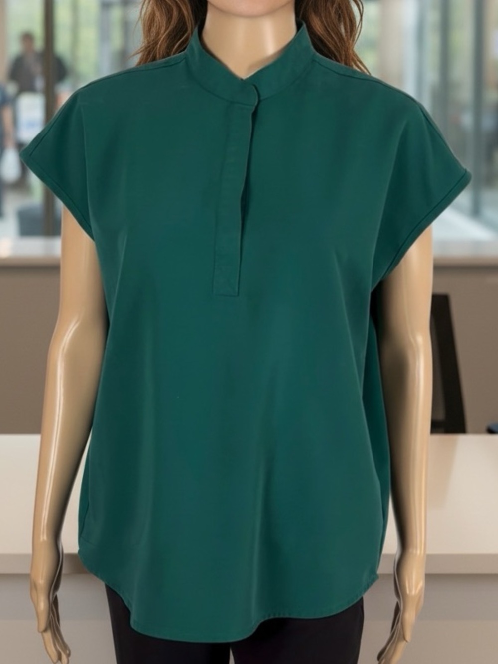👛 (ANY 2/$50) FIGS Technical Collection Rafaela Deep Green Scrub Top Small VIDEO